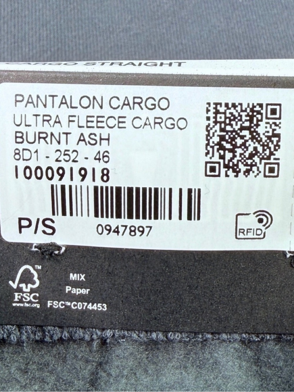 GARAGE Ultra Fleece Cargo Straight Pants - Size Small - Burnt Ash - Picture 10 of 10